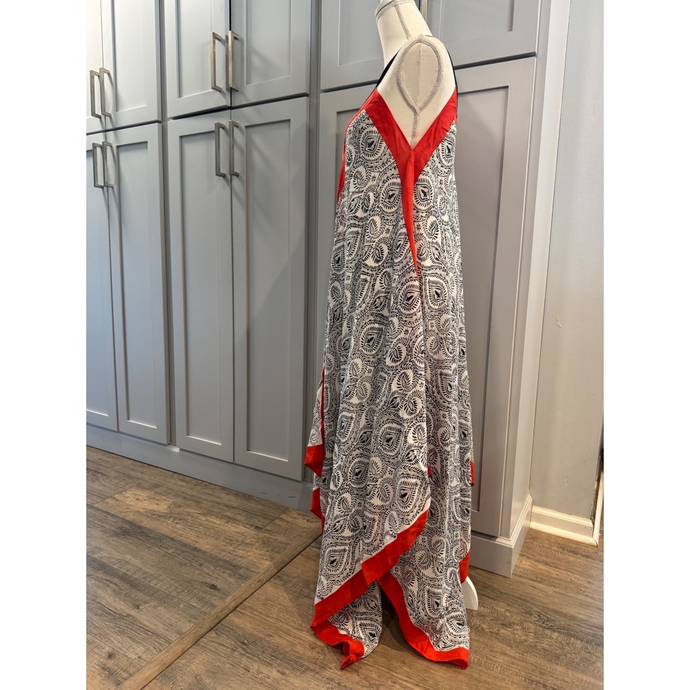 Roberta Roller Rabbit Paisley Maxi Dress One Size Viscose Handkerchief Hem - Picture 2 of 8
